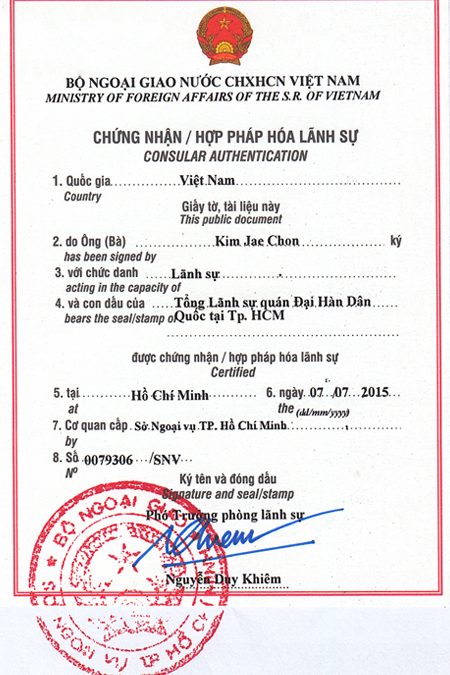Quy định pháp luật Việt Nam về hợp pháp hóa lãnh sự